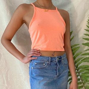 H&M basics peach cami / crop top